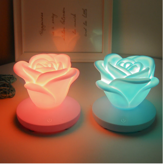 4 Colors Romantic Rose-shape Three Lighting Level Dimming with touch